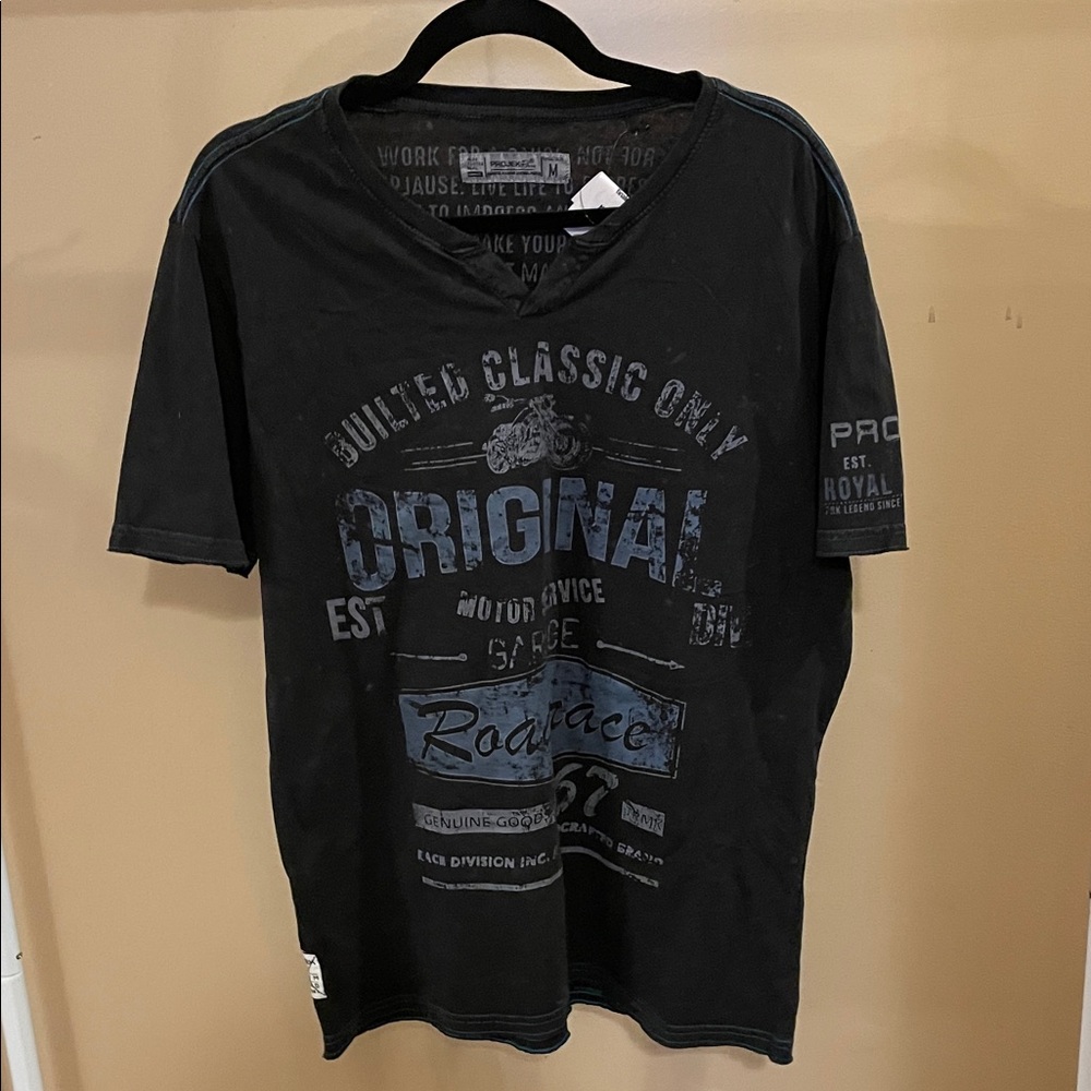 Projek Raw Men's Black Graphic T-Shirt